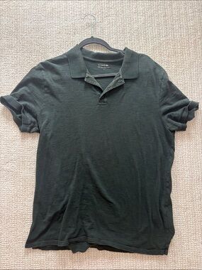 Vince Men's Dark Forest Green Polo